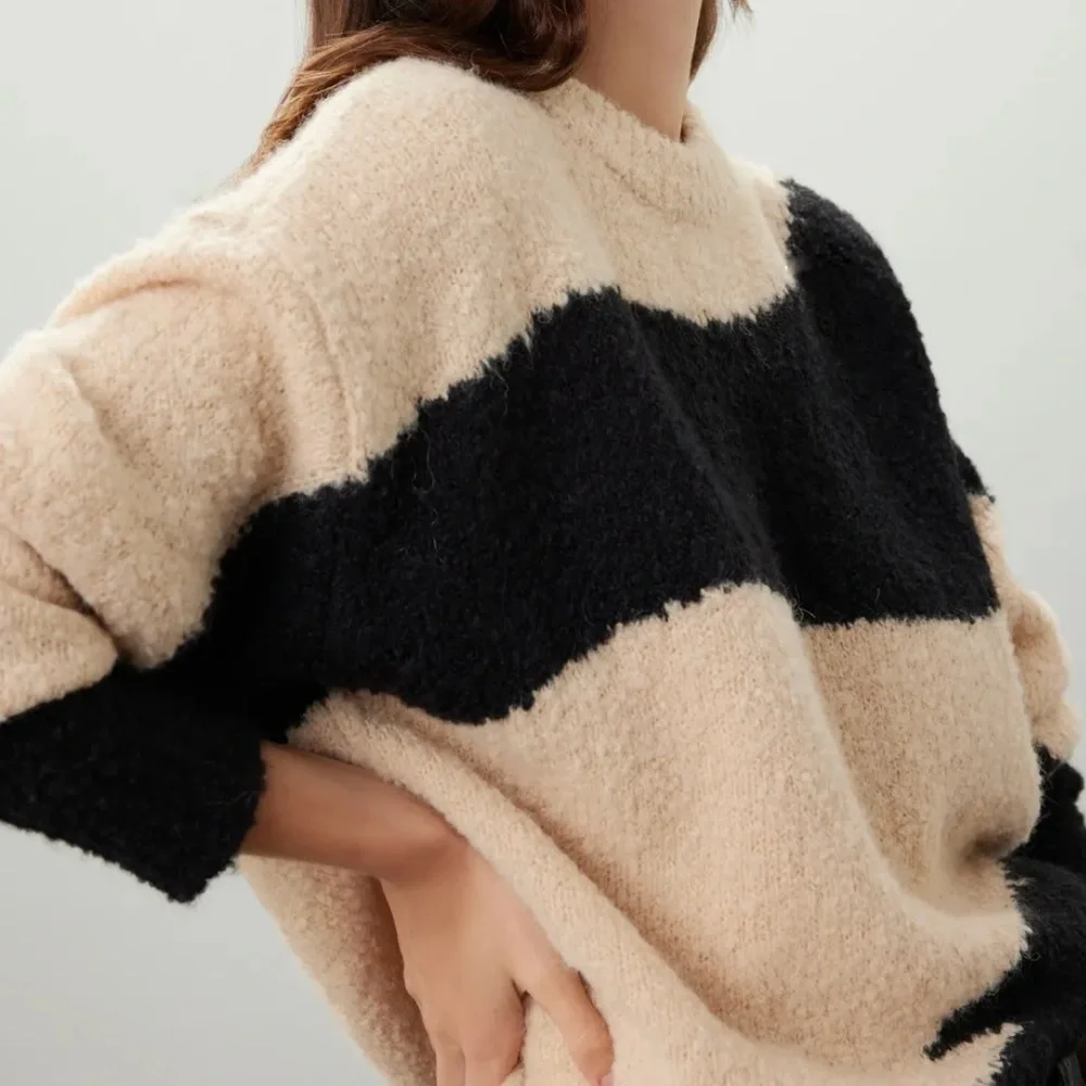 Apiece Apart Superfine Alpaca Elle Textured Sweater Abstract Print - Picture 4 of 16